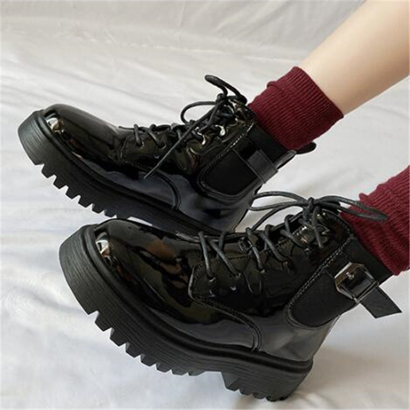 New Female 2021 Fall Leather Boots Fashion Rubber Soles Rent Up Black Shoes Comfortable Woman High Tops Shoe EXHX, Black 1
New Female 2021 Fall Leather Boots Fashion Rubber Soles Rent Up Black Shoes Comfortable Woman High Tops Shoe EXHX, Black 1