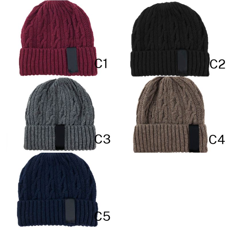 Men Fashion Warm Knit Beanie Hood Male Korean Style Cool Winter Plus Thickening Inside Hat Outdoor Skull Caps