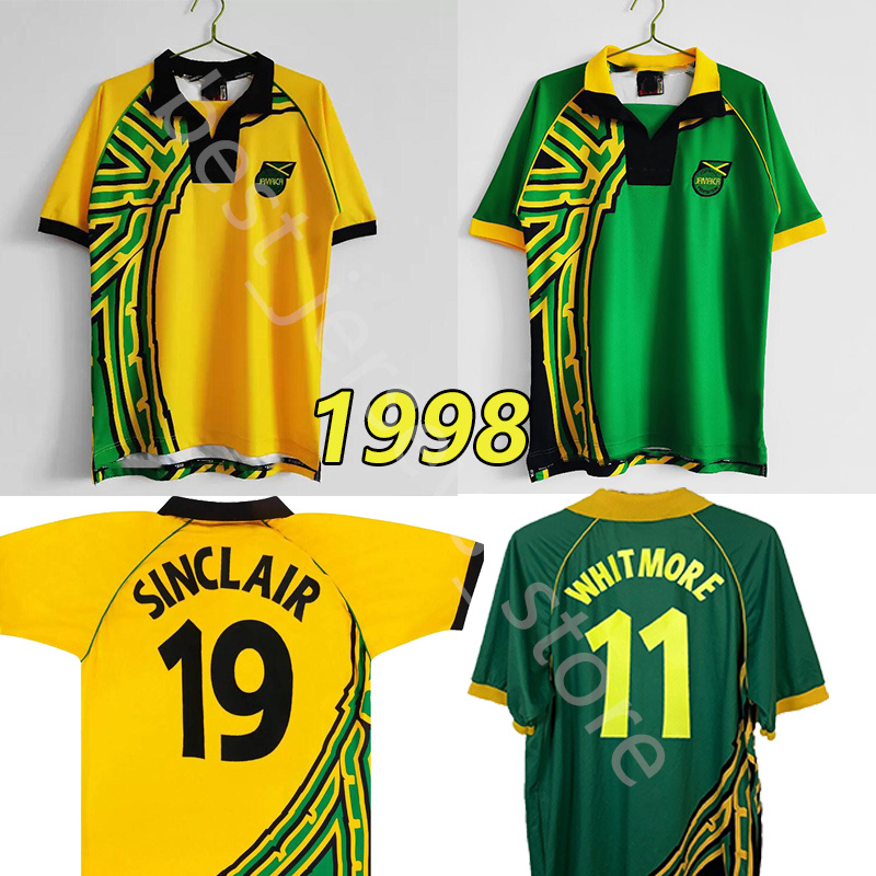 1998 Jamaica retro soccer jerseys GARDNER SINCLAIR BROWN DAWES SIMPSON CARGILL WHITMORE EARLE POWELL GAYLE WILLIAMS LOWE BURTON vintage classic football shirt, Black
1998 Jamaica retro soccer jerseys GARDNER SINCLAIR BROWN DAWES SIMPSON CARGILL WHITMORE EARLE POWELL GAYLE WILLIAMS LOWE BURTON vintage classic football shirt, Black