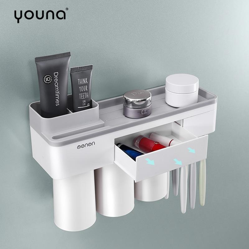 Bathroom Shelf Toothbrush Holder Wall Mounted No Drilling Magnetic Adsorption Suspension With Cup Dustproof Phone Holder
Bathroom Shelf Toothbrush Holder Wall Mounted No Drilling Magnetic Adsorption Suspension With Cup Dustproof Phone Holder