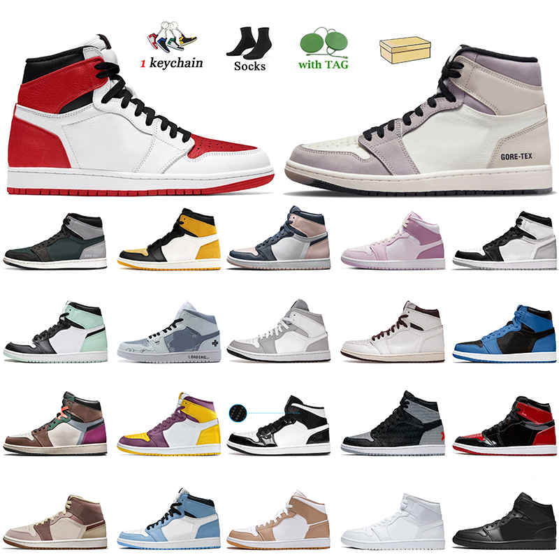 High OG Womens Mens Basketball Shoes Jumpman 1 1s Heritage Rebellionaire Patent Bred A Ma Maniere Shadow Designer Trainers Jorden1s Fragment Sneakers With Socks, A39 tan gum 36-46
High OG Womens Mens Basketball Shoes Jumpman 1 1s Heritage Rebellionaire Patent Bred A Ma Maniere Shadow Designer Trainers Jorden1s Fragment Sneakers With Socks, A39 tan gum 36-46
