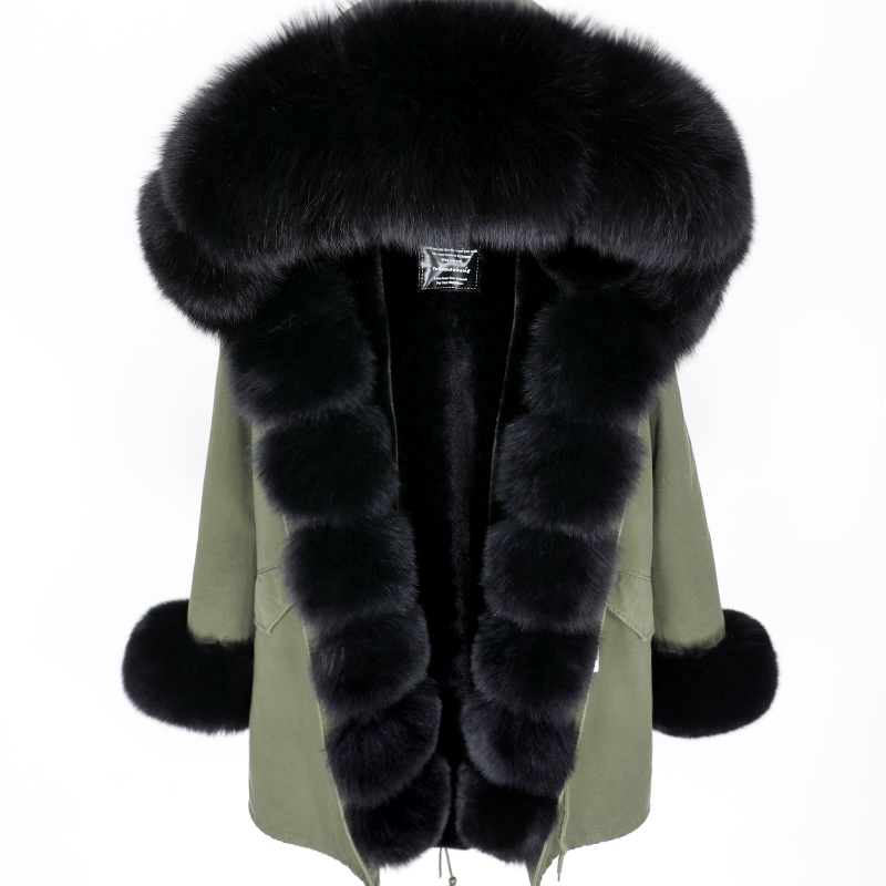 MaoMaoKong Women's winter jacket real fur straw jacket Slim long women's warm windbreaker parka Winter outdoor sports top 201016