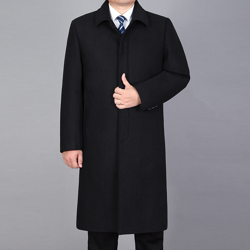 New Arrival Woolen Long Men Pea Winter Jackets Autumn Mens Wool Blend Overcoat Trench Coat Man 201123