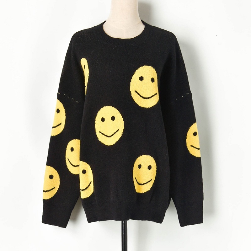 2021 Winter Designer of Autumn Shirts Thick Women Top Loose Lazy Style Plus Size Pullovers From Outfit Cartoons Smile Face Jumpers 3n8e, Black
2021 Winter Designer of Autumn Shirts Thick Women Top Loose Lazy Style Plus Size Pullovers From Outfit Cartoons Smile Face Jumpers 3n8e, Black