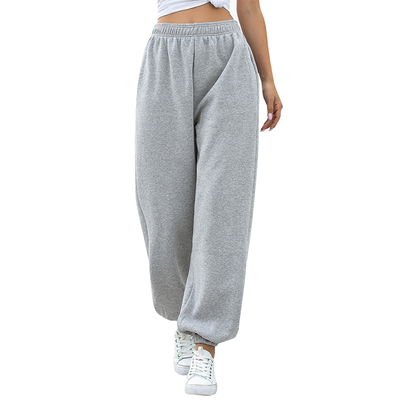 Solid High Waist Pants Women Clothes Fashion Casual Streetwear Women Pencil Pants Plus Size Loose Sweat Pants Joggers Women 201113