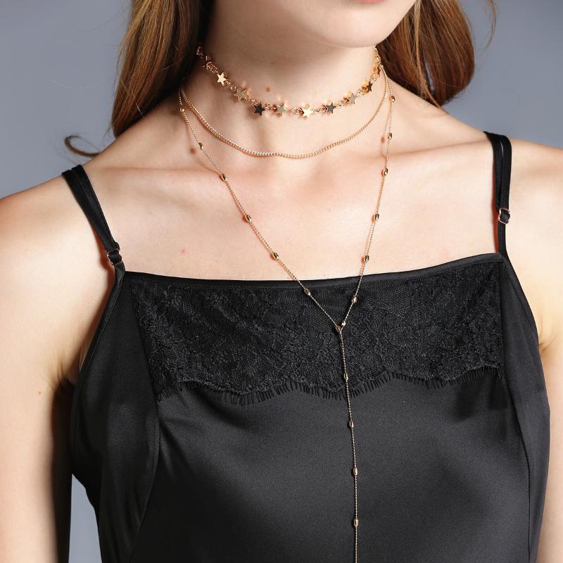 LISM Bohemian Necklace Gold Color Multilayer Beads Tassels Necklaces Star Choker Necklaces For Women Jewelry collares largos
LISM Bohemian Necklace Gold Color Multilayer Beads Tassels Necklaces Star Choker Necklaces For Women Jewelry collares largos