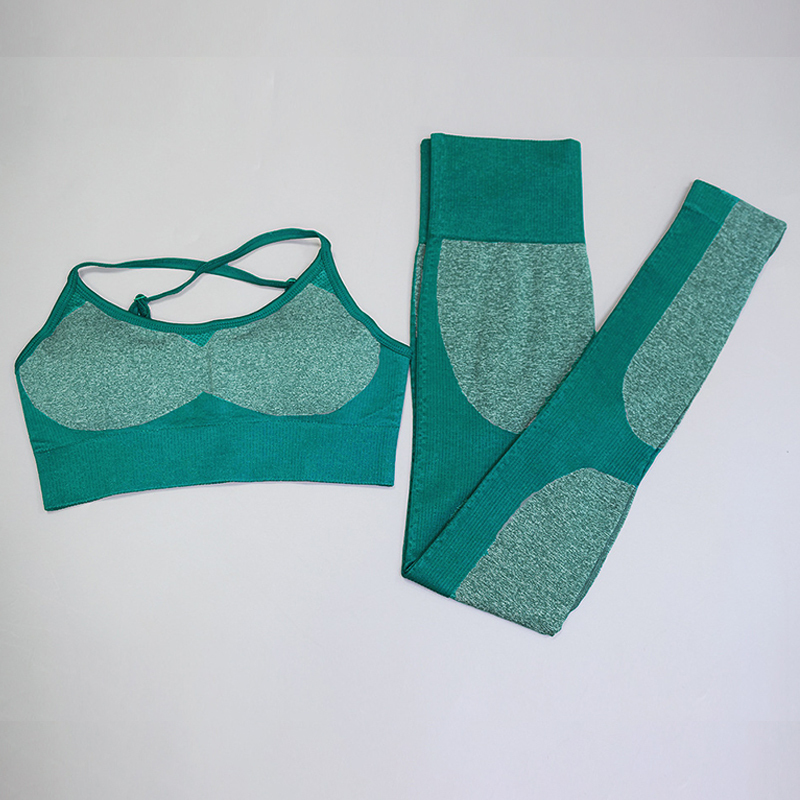 womens compression gym set women workout clothes seamless yoga 2 piece set fitness gym clothing for women activewear set Y200904