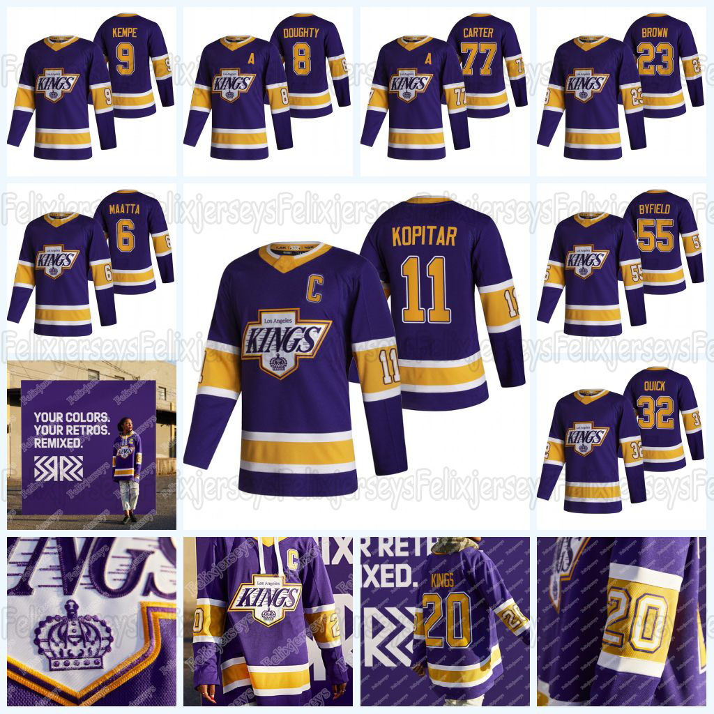 Los Angeles Kings 2021 Reverse Retro Jersey Anze Kopitar (C) Drew Doughty Dustin Brown Clifford Alex Jeff Carter Jonathan Quick Martin Frk, Grey men size: s to 3xl
Los Angeles Kings 2021 Reverse Retro Jersey Anze Kopitar (C) Drew Doughty Dustin Brown Clifford Alex Jeff Carter Jonathan Quick Martin Frk, Grey men size: s to 3xl
