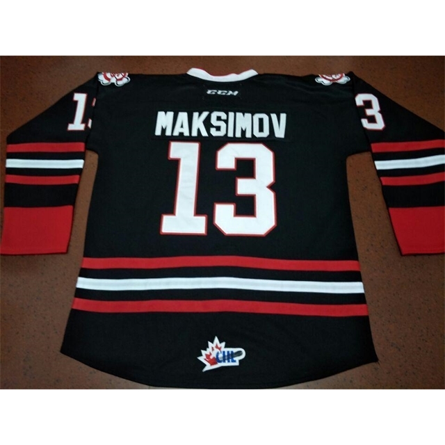 Real Men real Full embroidery 2016 Customize Niagara IceDogs #13 Kirill Maksimov 100% Embroidery Jersey or custom any name or number Jersey, Black
Real Men real Full embroidery 2016 Customize Niagara IceDogs #13 Kirill Maksimov 100% Embroidery Jersey or custom any name or number Jersey, Black
