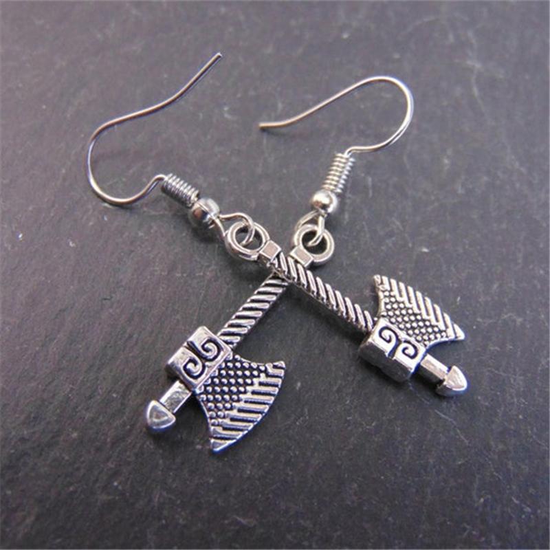 Viking Axe Earrings, Ornate Dane Battle Axe Charms, Viking Pendants, Wire Hooks, Steel Men's Jewellery / Unisex, Silver
Viking Axe Earrings, Ornate Dane Battle Axe Charms, Viking Pendants, Wire Hooks, Steel Men's Jewellery / Unisex, Silver