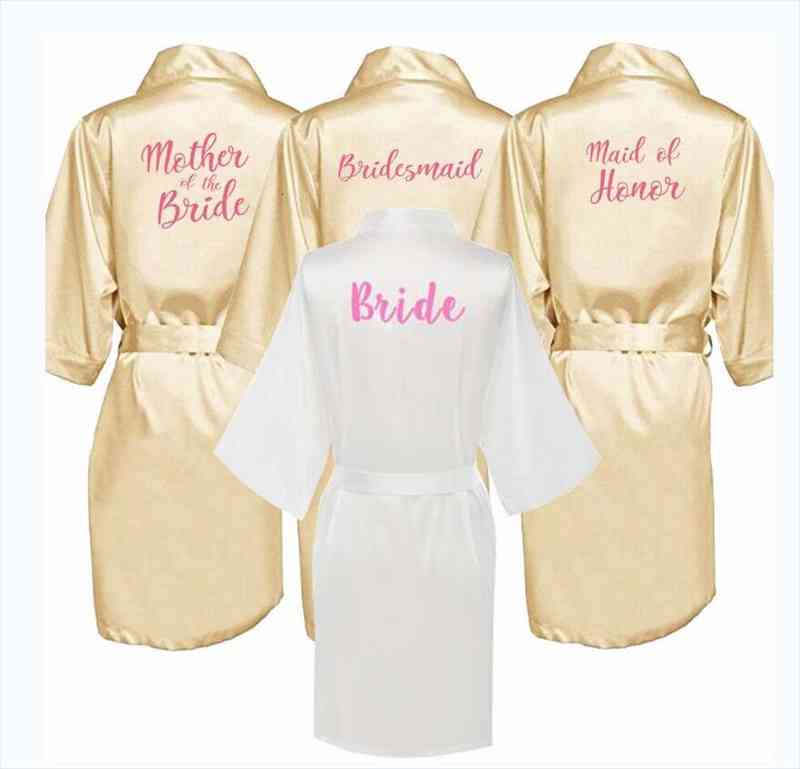 Sexy Champagne Robe Bride Kimono Satin Robe Women Bathrobe Wedding Sister Mother Of The Bride Groom Bridesmaid Robes, Black;red
Sexy Champagne Robe Bride Kimono Satin Robe Women Bathrobe Wedding Sister Mother Of The Bride Groom Bridesmaid Robes, Black;red