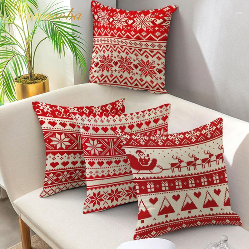 Nanacoba Christmas Pillow Case Home Decor Red Stripe Christmas Snowflake Printed Cushion Cover Living Room Decoration Pillowcase1, 13
Nanacoba Christmas Pillow Case Home Decor Red Stripe Christmas Snowflake Printed Cushion Cover Living Room Decoration Pillowcase1, 13