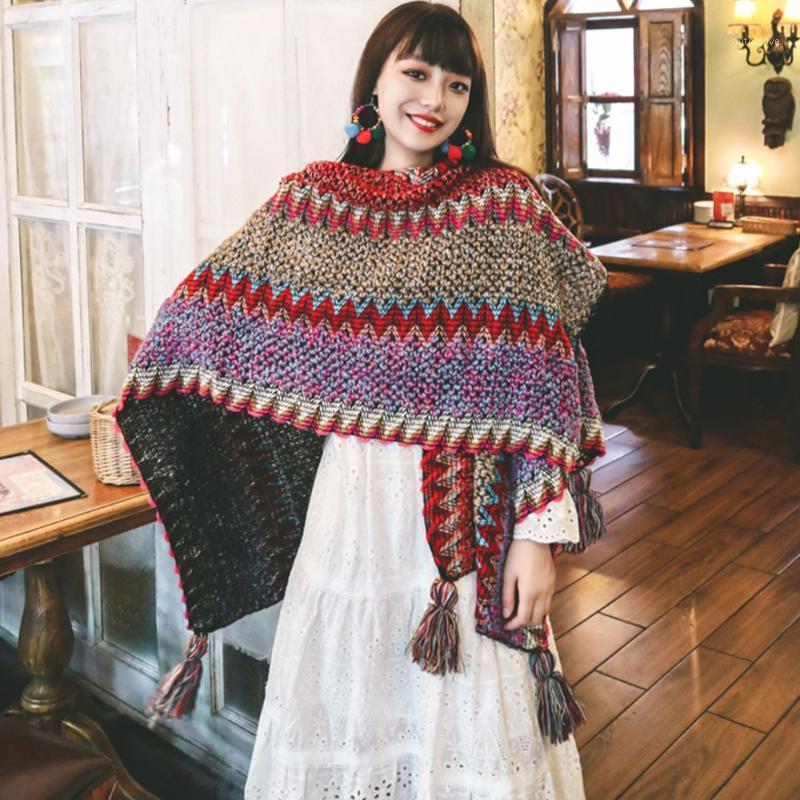 Autumn Winter Thick Scarves Color Block Bohemian Retro Style Shawl Dual-purpose Cloak Knitted Warm Scarf Travel Cloak1
Autumn Winter Thick Scarves Color Block Bohemian Retro Style Shawl Dual-purpose Cloak Knitted Warm Scarf Travel Cloak1