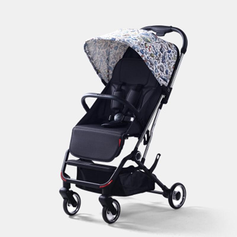 New Super Light Baby Carriage, Can Sit and Lie, One Hand Folding, Baby Pocket Car, Can Board Trolley
