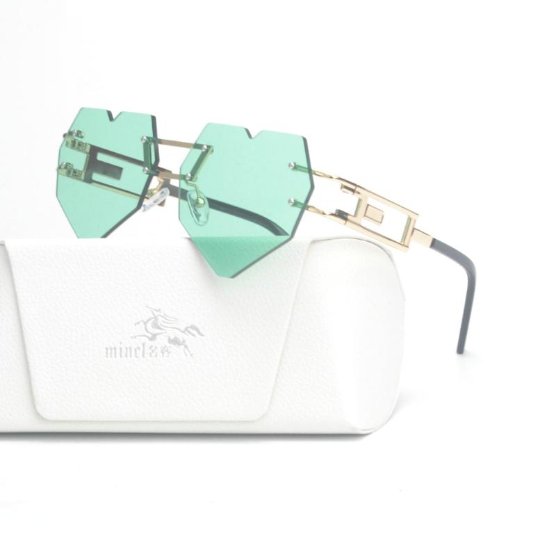 MINCL/Womens Designer Cute Rimless Love Heart Shaped Sunglasses Ladies fashion unique sunglasses Jelly large FML
MINCL/Womens Designer Cute Rimless Love Heart Shaped Sunglasses Ladies fashion unique sunglasses Jelly large FML