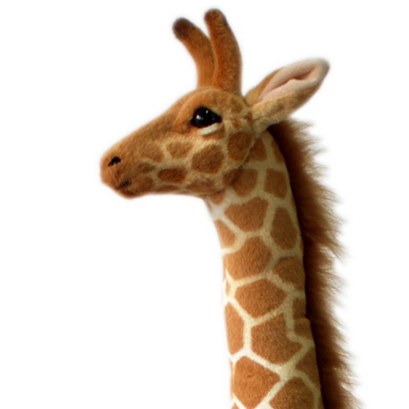 Lifelike Large Stuffed Animals Standing Giraffe Toys Giant Simulation Kwaii Decor Toys For Children Birthday Gifts 220217