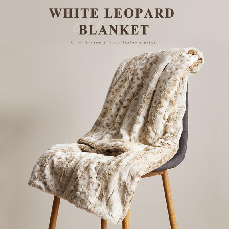 Thick White Leopard Blanket Double-layer Nap Sofa Blanket Warm Knee Warm Throw Home Decoration 130X160CM
Thick White Leopard Blanket Double-layer Nap Sofa Blanket Warm Knee Warm Throw Home Decoration 130X160CM