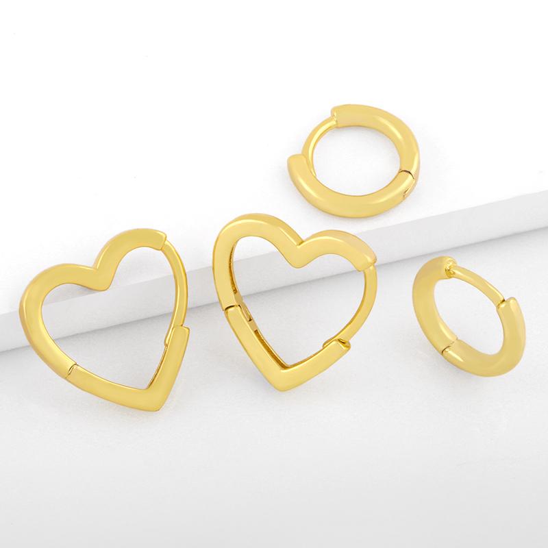 FLOLA Gold Small Round Circle Hoop Earrings For Women Polished Heart Huggie Earrings Statement Jewelry Female Gifts ersv03
FLOLA Gold Small Round Circle Hoop Earrings For Women Polished Heart Huggie Earrings Statement Jewelry Female Gifts ersv03