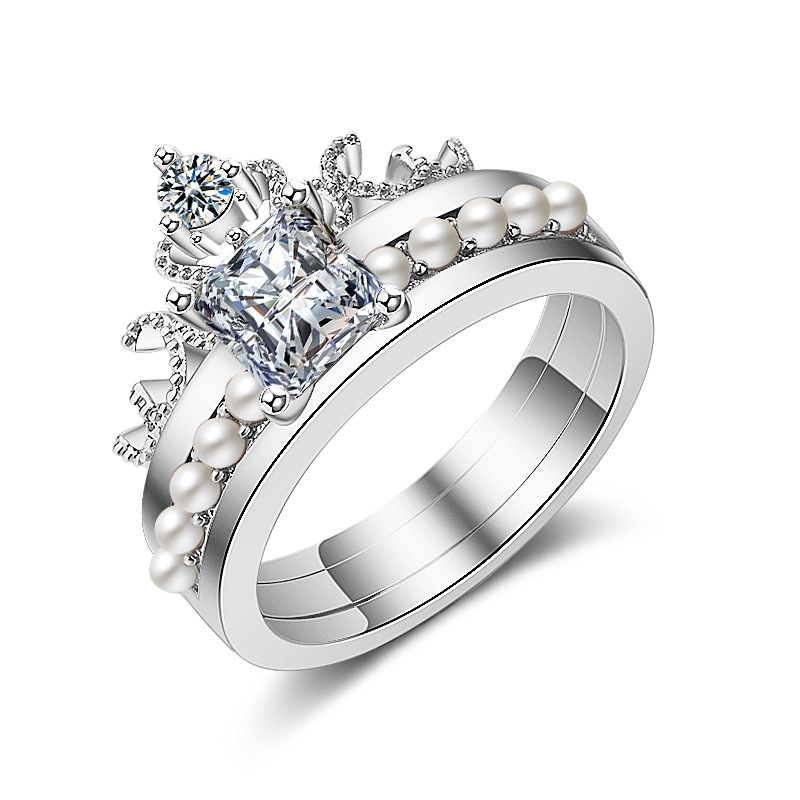 New style diamond and pearl ring set luxury ring silver jewelry jewelry wedding ring anniversary anniversary retro fashion
New style diamond and pearl ring set luxury ring silver jewelry jewelry wedding ring anniversary anniversary retro fashion