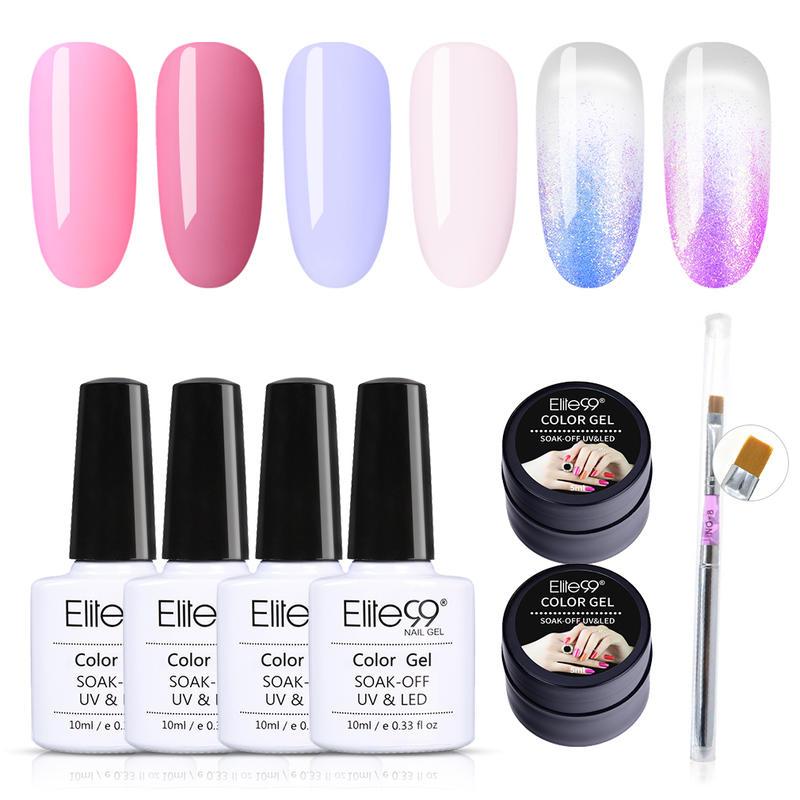 Elite99 6Pieces Gel Nail Polish Set With Nail Brush Pen Hybrid Glitter UV Gel Soak Off UV LED Art Manicure Set
Elite99 6Pieces Gel Nail Polish Set With Nail Brush Pen Hybrid Glitter UV Gel Soak Off UV LED Art Manicure Set