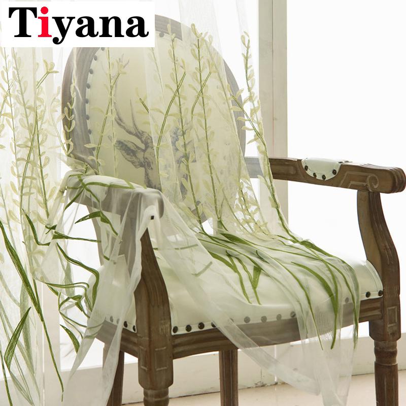 Pastoral Leaves Embroidered Sheer Green Tulle Curtains For Living Room Bedroom Kitchen Balcony Window Screens Pantallas P271X
Pastoral Leaves Embroidered Sheer Green Tulle Curtains For Living Room Bedroom Kitchen Balcony Window Screens Pantallas P271X