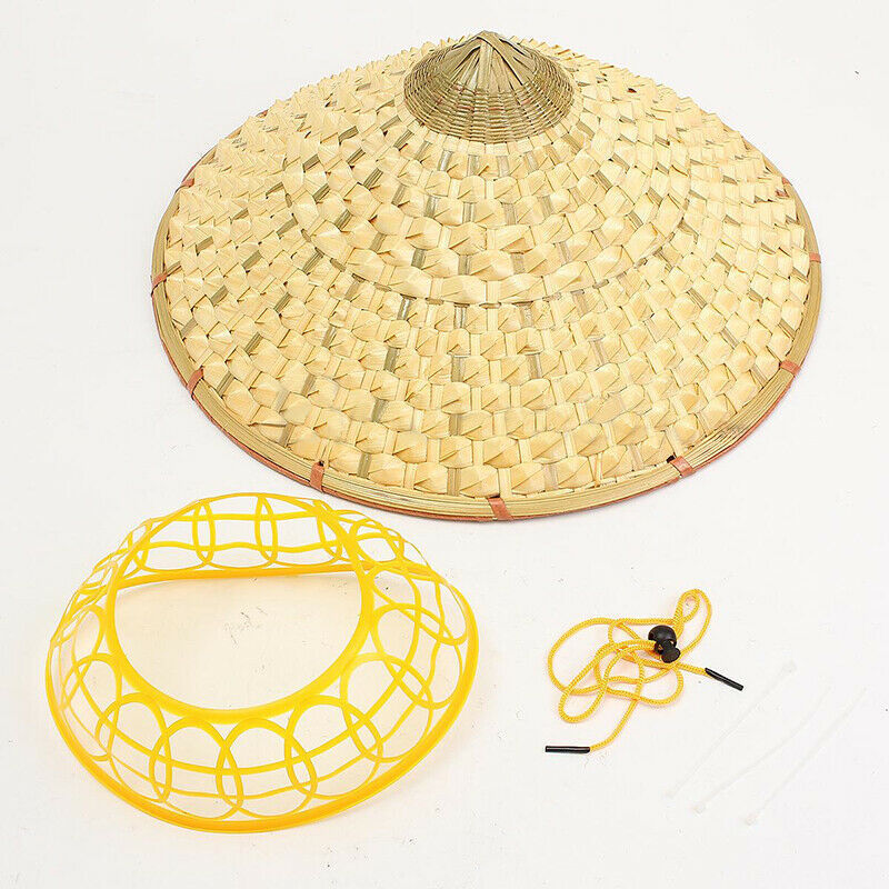 Vietnamese Japanese Coolie Straw Bamboo Cone Sun Hat Garden Farmer Fishing Y200714