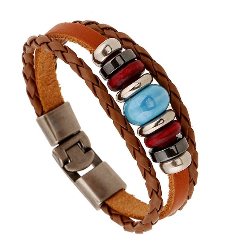 Seasons Retro Casual Wrap Bracelet Hand-woven Beaded Leather Hook Wristband For Male Female Vintage Strand Jewelry Bangles Man
Seasons Retro Casual Wrap Bracelet Hand-woven Beaded Leather Hook Wristband For Male Female Vintage Strand Jewelry Bangles Man