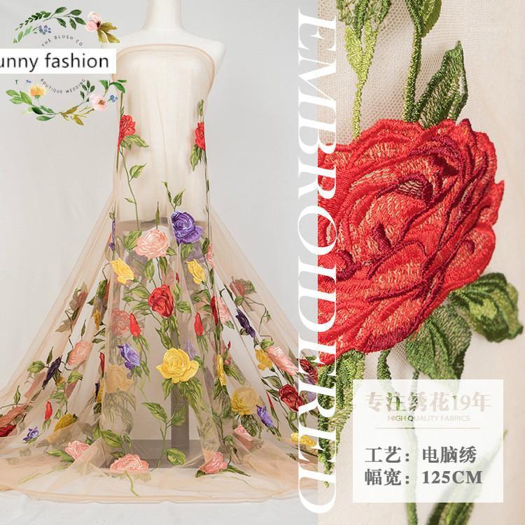 High Quality Latest Design Multicolored embroidery 3D Floral embroidery tulle mesh lace fabric1
High Quality Latest Design Multicolored embroidery 3D Floral embroidery tulle mesh lace fabric1