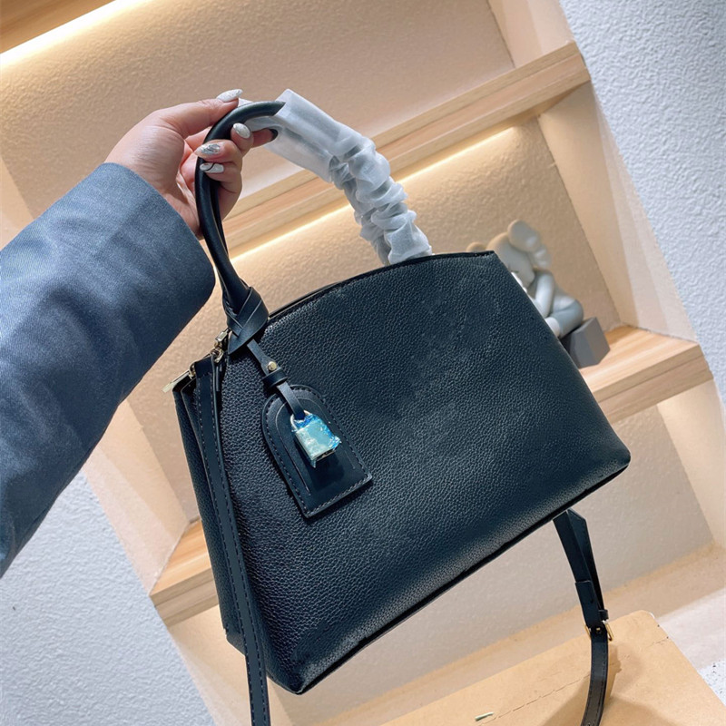 Designers Luxurys Montaigne BB Women Tote Bags Leather Handbags Leather Fashion Shopping Bag viuton Shoulder louise MM vutton Black Brown, Brown flower
