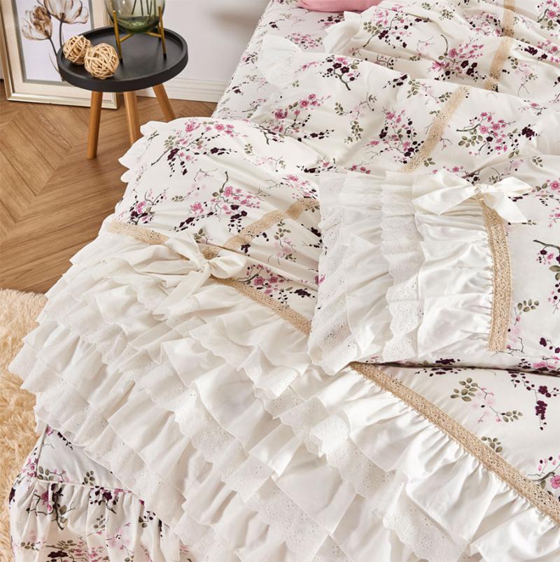 Romantic flower ruffle bedding sets, full queen king girl cotton single double bedclothes bed skirt pillow case quilt cover, Picture color
Romantic flower ruffle bedding sets, full queen king girl cotton single double bedclothes bed skirt pillow case quilt cover, Picture color