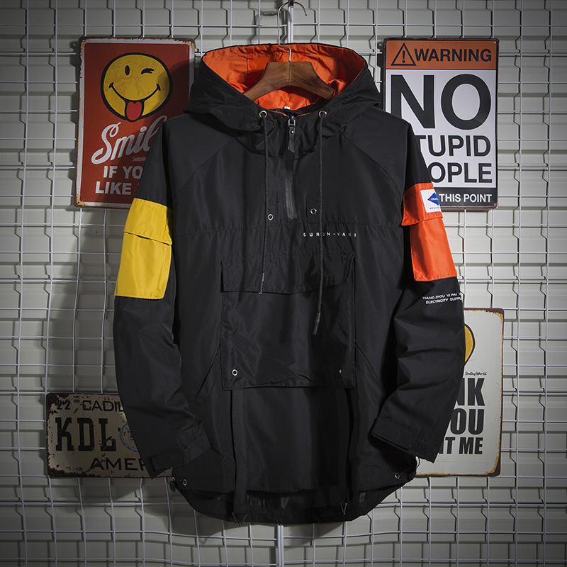 2021 New Men Long Sleeve Strap Front Pocket Hooded Zipper Anorak Windbreaker Jacke Bosb, Dark grey
2021 New Men Long Sleeve Strap Front Pocket Hooded Zipper Anorak Windbreaker Jacke Bosb, Dark grey