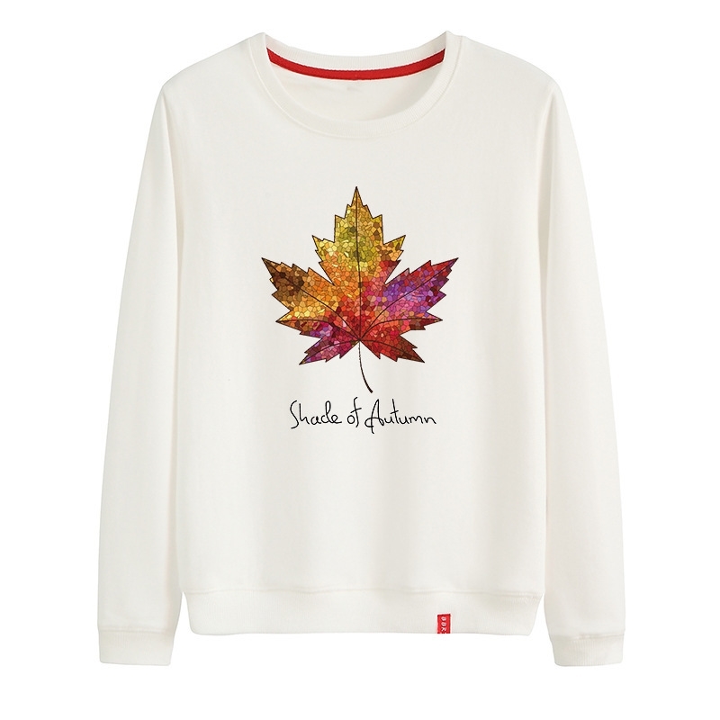 Women Hoodies Cotton Pullover Casual O-Neck Long Sleeve Maple Leaf Print Ladies Spring Autumn Streetwear Female Sweatshirts 201202, Red
Women Hoodies Cotton Pullover Casual O-Neck Long Sleeve Maple Leaf Print Ladies Spring Autumn Streetwear Female Sweatshirts 201202, Red