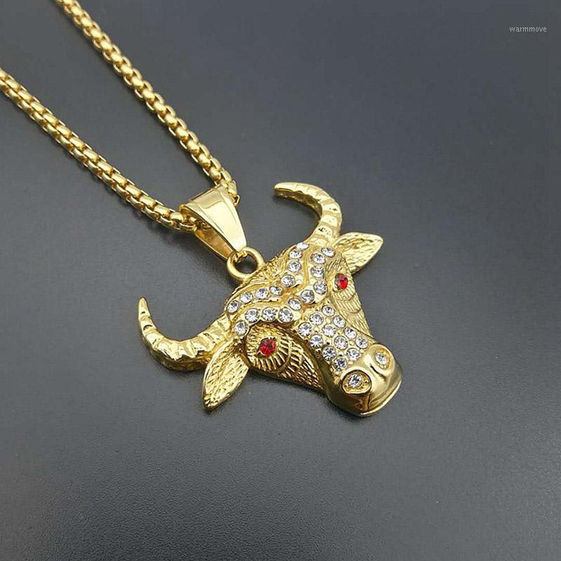 Hip Hop Bling Iced Out Gold Color Stainless Steel Tau Bull Head Pendants Necklaces for Men Rapper Jewelry Drop Shipping1
Hip Hop Bling Iced Out Gold Color Stainless Steel Tau Bull Head Pendants Necklaces for Men Rapper Jewelry Drop Shipping1