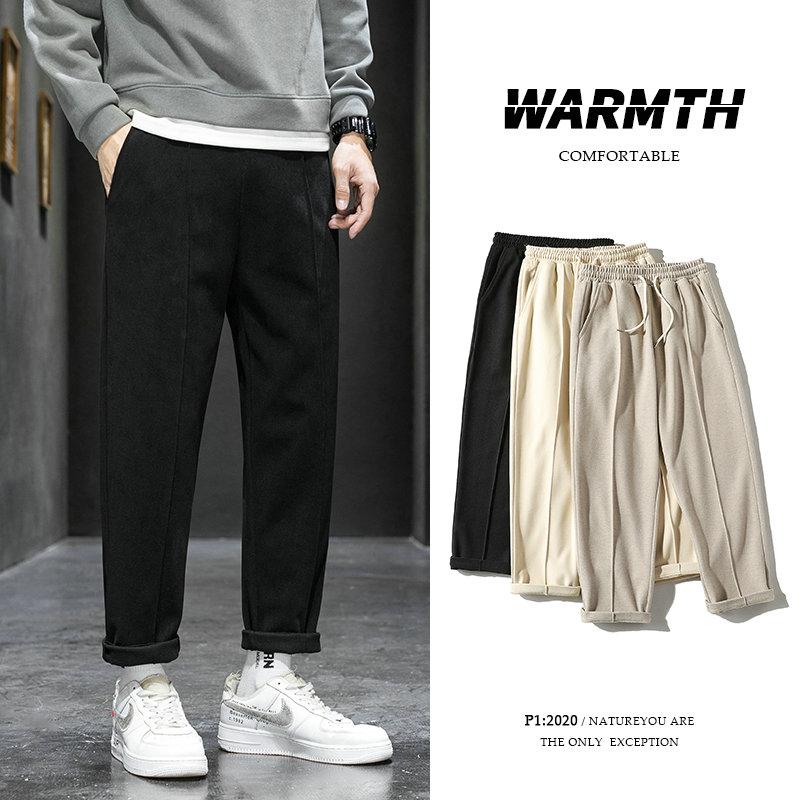 2020 Autumn Winter Fashion Causal Pants Men Elastic Waist Loose Straight-leg Trousers Fashion Loose High Quality Sweatpants Male, Black
2020 Autumn Winter Fashion Causal Pants Men Elastic Waist Loose Straight-leg Trousers Fashion Loose High Quality Sweatpants Male, Black