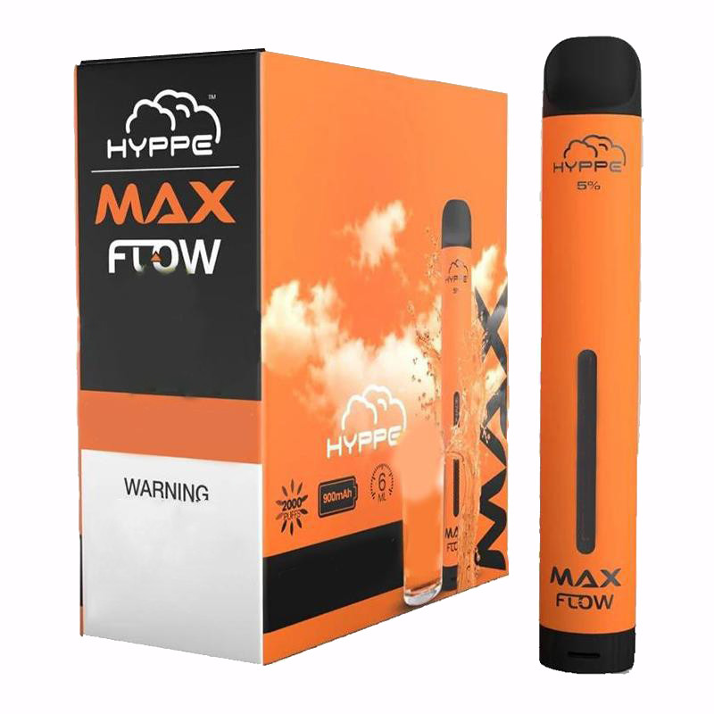 New Hyppe Max FLow 2000 Puffs Disposable Vape Airflow Adjustable Electronic Cigarette 900mAh 6.0ml Disposable Device 10 Colors
New Hyppe Max FLow 2000 Puffs Disposable Vape Airflow Adjustable Electronic Cigarette 900mAh 6.0ml Disposable Device 10 Colors