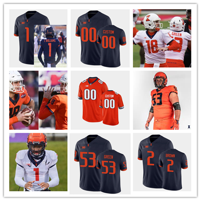 Illinois Fighting Illini Football Jersey 43 Moore Josh Gesky Kalen Villanueva 10 Tahveon Nicholson Jakari Norwood 5 Caleb Griffin Matt Robinson Plohr Keion Battle, White
Illinois Fighting Illini Football Jersey 43 Moore Josh Gesky Kalen Villanueva 10 Tahveon Nicholson Jakari Norwood 5 Caleb Griffin Matt Robinson Plohr Keion Battle, White