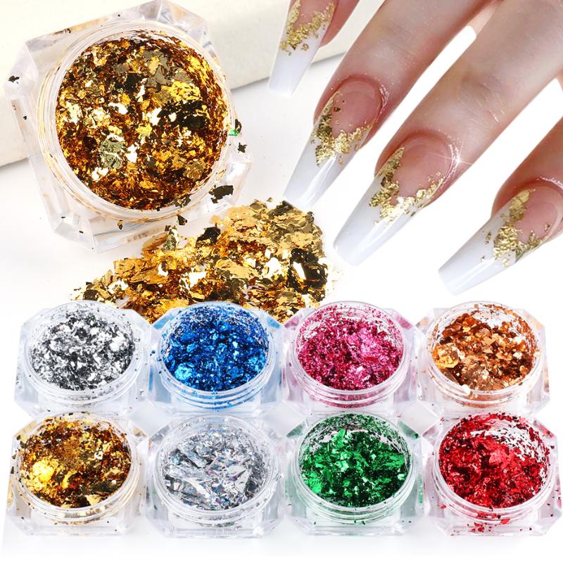 8 Colors/Set Aluminum Foil Nail Flakes Glitter Sequins Holographic Chrome Powder Paillettes Nail Art Decoration Accessories TRCB
8 Colors/Set Aluminum Foil Nail Flakes Glitter Sequins Holographic Chrome Powder Paillettes Nail Art Decoration Accessories TRCB