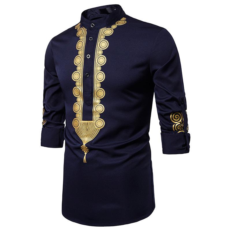 Men' Shirt New Fashion Slim Long Sleeve Pullover Printing Business Casual Shirt Collar Men' High Quality Tops Blue XXL, Black
Men' Shirt New Fashion Slim Long Sleeve Pullover Printing Business Casual Shirt Collar Men' High Quality Tops Blue XXL, Black