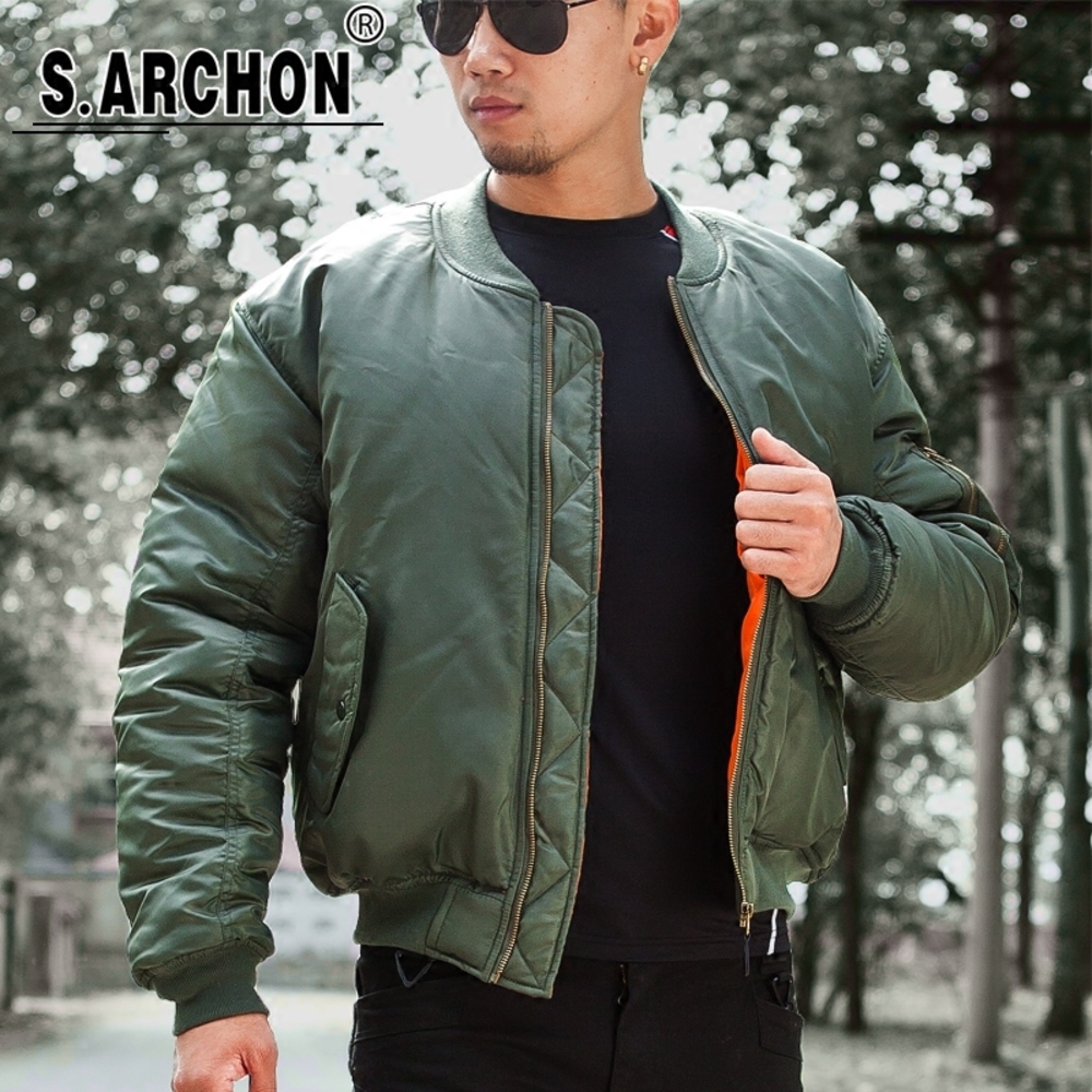 MA1 Men Winter Warm Military Airborne Flight Tactical Bomber Army Air Force Fly Pilot Jacket Aviator Motorcycle Down Coat, Green
MA1 Men Winter Warm Military Airborne Flight Tactical Bomber Army Air Force Fly Pilot Jacket Aviator Motorcycle Down Coat, Green