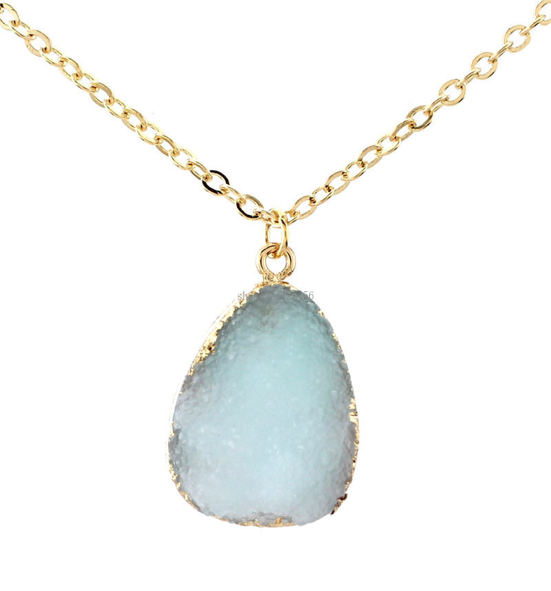 Irregular Natural Stone Necklace Gold Chain Quartz Crystal Necklaces for women Fashion jewelry Will and Sandy Drop Ship, Silver
Irregular Natural Stone Necklace Gold Chain Quartz Crystal Necklaces for women Fashion jewelry Will and Sandy Drop Ship, Silver