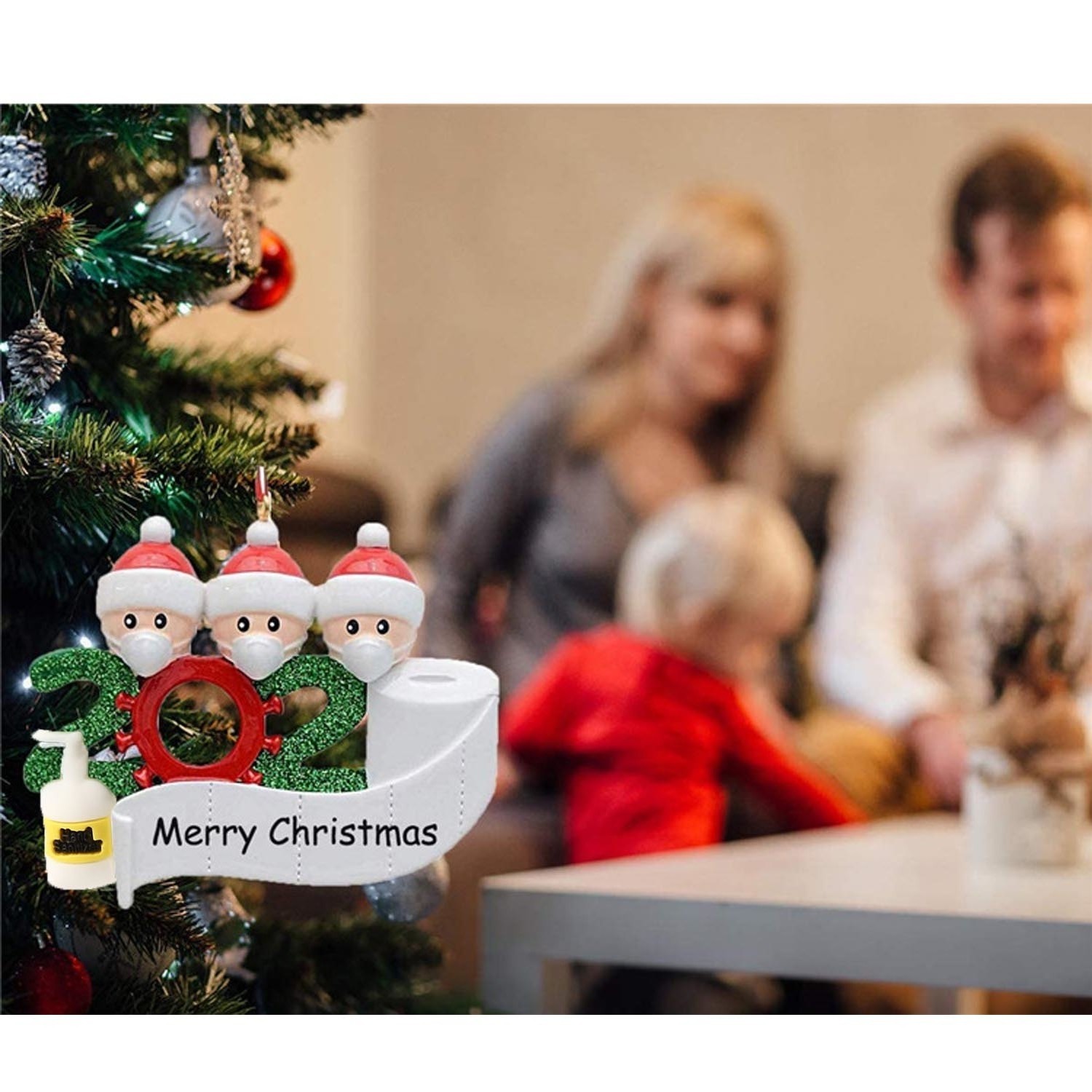 Christmas Decoration Birthdays Party Gift Product Personalized Family Of 2 to 7 Ornament Pendant With Face Masks Hand Sanitizer
Christmas Decoration Birthdays Party Gift Product Personalized Family Of 2 to 7 Ornament Pendant With Face Masks Hand Sanitizer