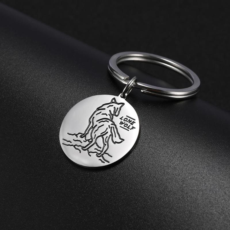 Keychains My Shape Key Ring Stainless Steel Keyholder Forest Lone Wolf Animal Pendant Chain Keychain Jewelry Fashion Round Charm
Keychains My Shape Key Ring Stainless Steel Keyholder Forest Lone Wolf Animal Pendant Chain Keychain Jewelry Fashion Round Charm
