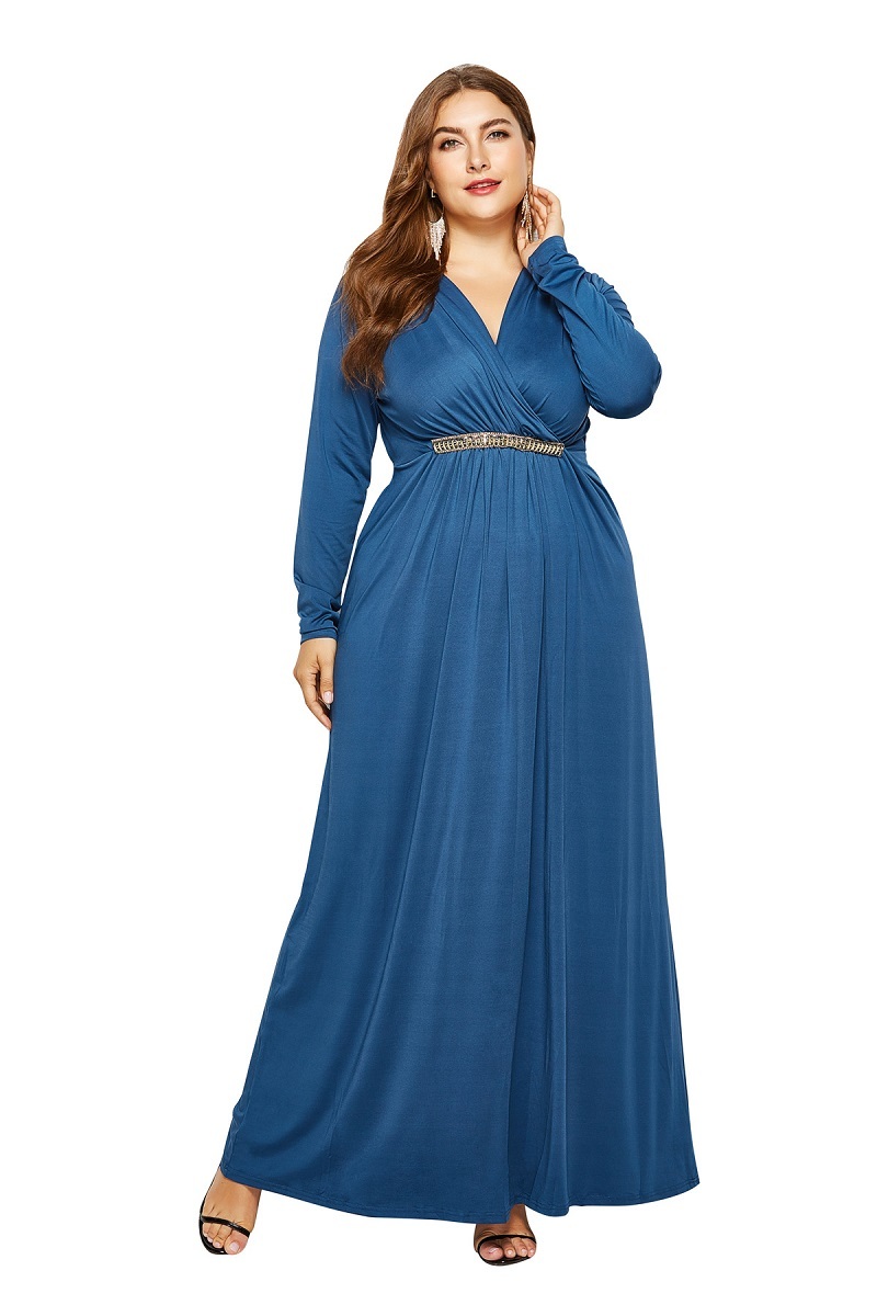 2021 New Long Sleeves with Sexy V-down Feminine Fashionable Stylish Maxi Dress Loose Size Women's Clothing Rentals Up to High KLDI, Lake blue
2021 New Long Sleeves with Sexy V-down Feminine Fashionable Stylish Maxi Dress Loose Size Women's Clothing Rentals Up to High KLDI, Lake blue
