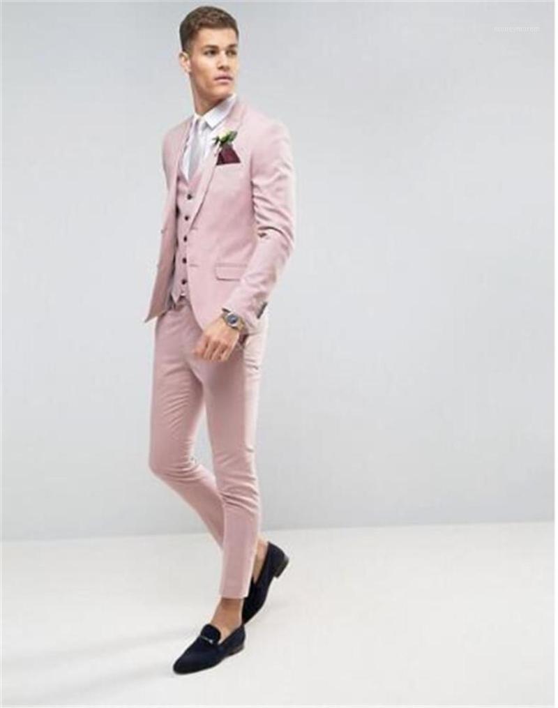 Tailor Made Pink Men wedding Suits Slim Fit Groom Prom Party Blazer Male Tuxedo Jacket+Pants+Vest Costume Marriage Homme Terno1, Khaki
Tailor Made Pink Men wedding Suits Slim Fit Groom Prom Party Blazer Male Tuxedo Jacket+Pants+Vest Costume Marriage Homme Terno1, Khaki