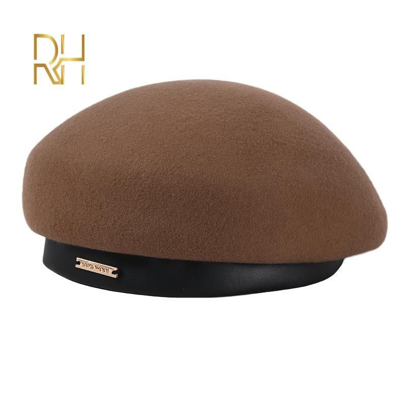 New Design Stewardess Woolen Beret Female PU Brim Elegance Berets Hat 100% Woolen Winter Flat Caps RH, Black
New Design Stewardess Woolen Beret Female PU Brim Elegance Berets Hat 100% Woolen Winter Flat Caps RH, Black