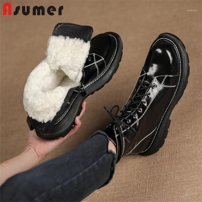 Asumer Hot Sale Genuine Leather Ankle Boots Women Winter Shoes Zip Round Toe Low Heel Casual Warm Wool Snow Boots Female1, Black
Asumer Hot Sale Genuine Leather Ankle Boots Women Winter Shoes Zip Round Toe Low Heel Casual Warm Wool Snow Boots Female1, Black