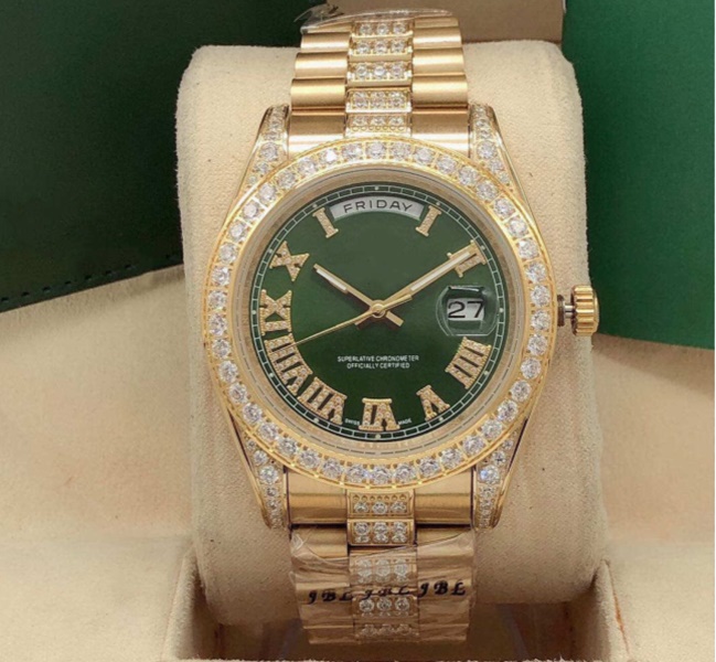 Automatic mechanical watch AAA+ quality, log type, size 41mm, hand-inlaid Roman diamond, waterproof, sapphire scratch resistant glass, fashion star's choice
Automatic mechanical watch AAA+ quality, log type, size 41mm, hand-inlaid Roman diamond, waterproof, sapphire scratch resistant glass, fashion star's choice