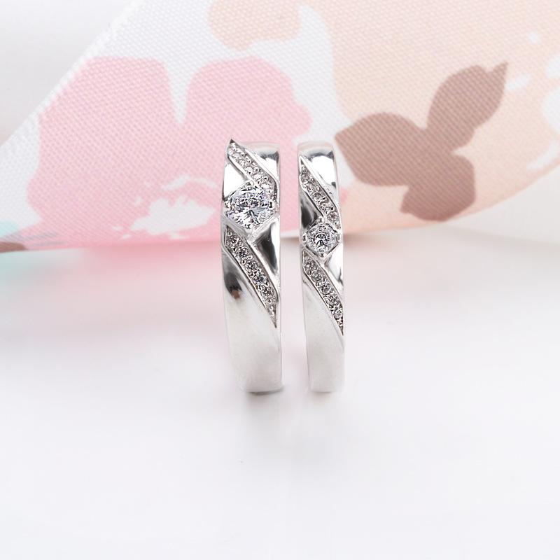 Original Real Sterling Sier Fashion Couple Ring for Men and Women Engagement Wedding Fine Jewelry Gift XR286 Free shipping