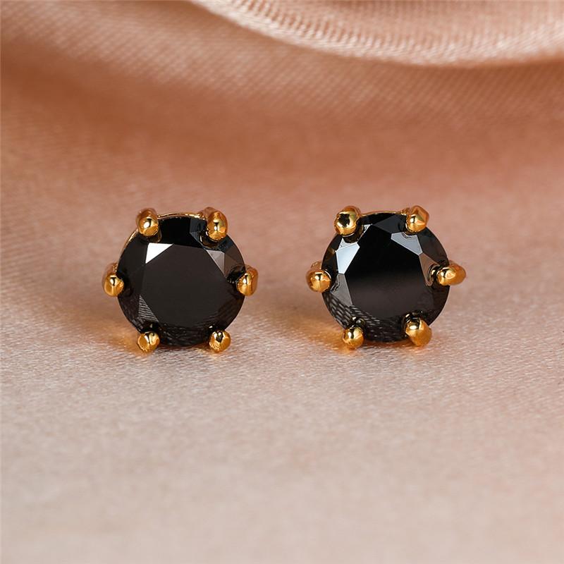 Stud 6MM Round Small Zircon Black Stone Earrings For Women Simple Fashion Jewelry Gold/Black/Rose Gold/Silver Color Cute Earring
Stud 6MM Round Small Zircon Black Stone Earrings For Women Simple Fashion Jewelry Gold/Black/Rose Gold/Silver Color Cute Earring