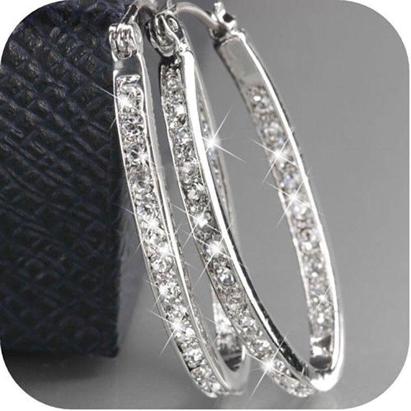 Fashion Rhinestone Hoop Earrings For Women Statement Big Silver/Gold Color Round Circle Loop Earring Party Gift L5N949
Fashion Rhinestone Hoop Earrings For Women Statement Big Silver/Gold Color Round Circle Loop Earring Party Gift L5N949